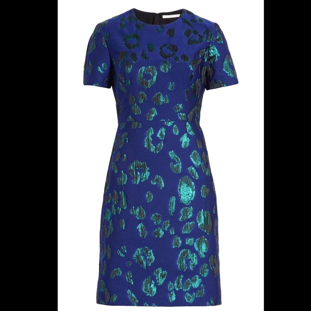 Jason Wu Collection Leopard Satin Jacquard Sheath